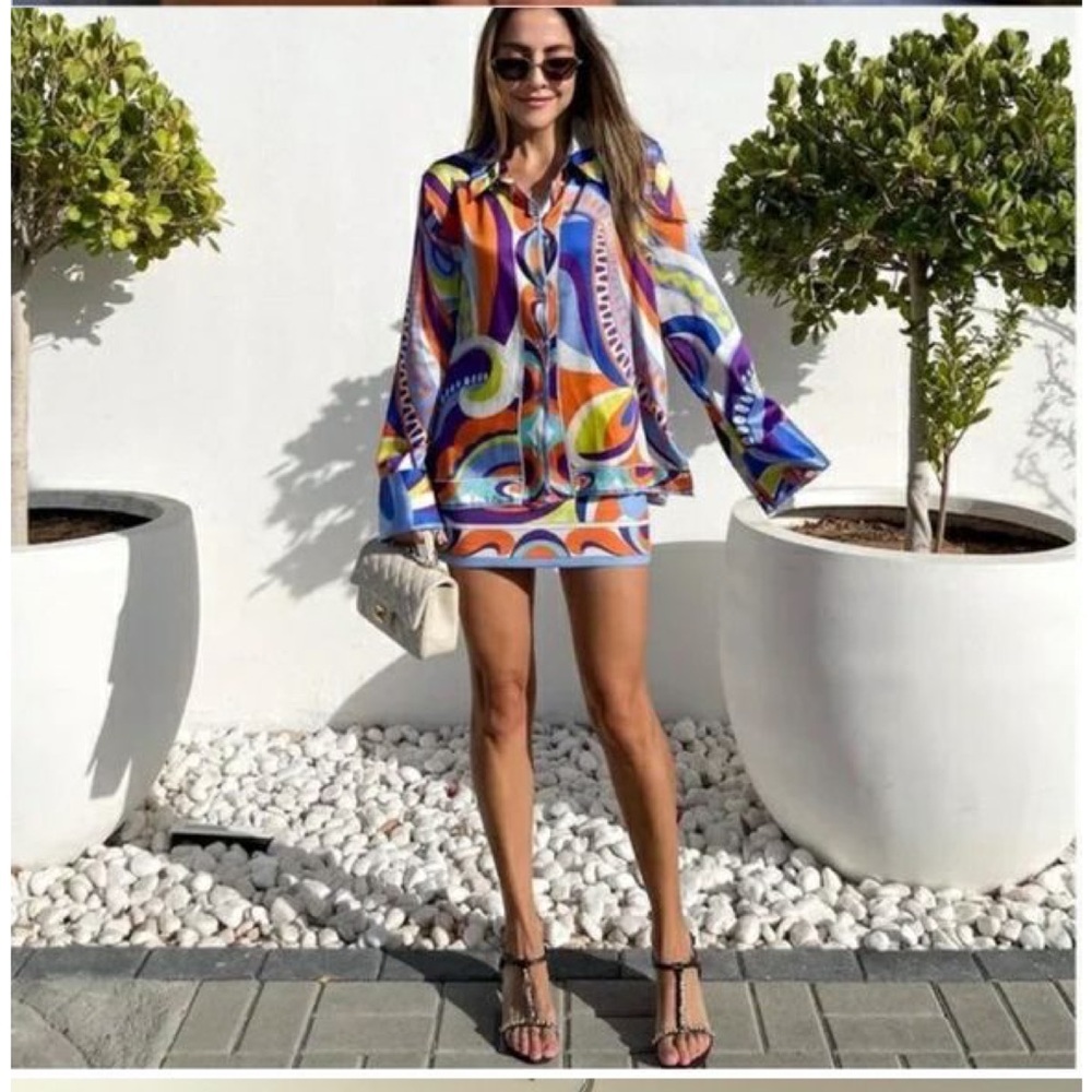 Colorful Abstract Women's Top